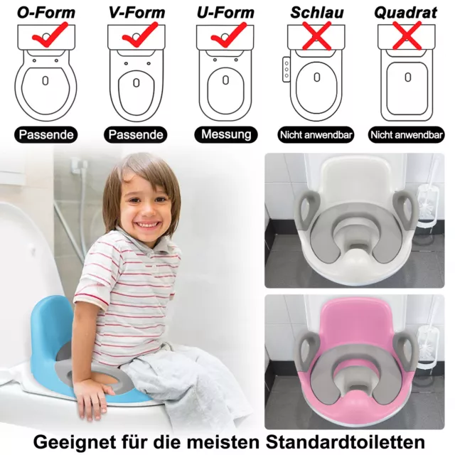 2023 Kinder Toilettensitz WC Aufsatz 12 Monate bis 7 Jahre Baby Sitz Anti-Rutsch 3