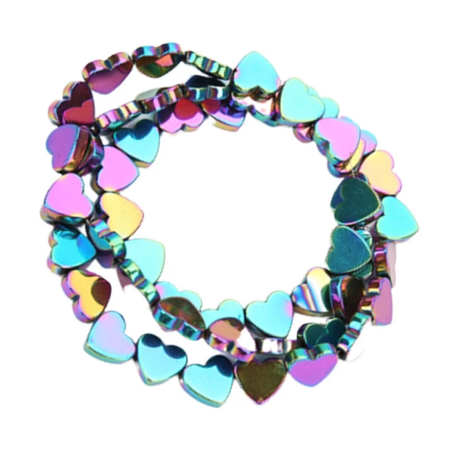 Loose Decorative Beads Heart Spacer Beads Wrist Bands Bracelets Horizontal Hole 11