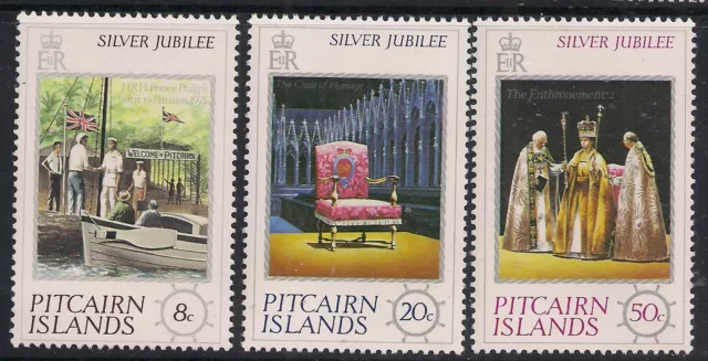 Pitcairn Islands 1977 QE2 Set Silver jubilee SG 171 - 173 Umm ( B975 )