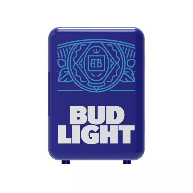 Bud Light 6 Can/4 Liter Capacity Mini Beverage Cooler, Blue