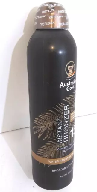 Bronceador instantáneo Australian Gold protector solar 6 oz FPS 15 brillo caduca 5/24