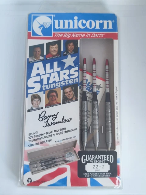 ダーツ unicorn HERO GOLDEN Barry Twomlow 17g Unicorn Legend Barry Twomlow 90% Tungsten 24g Darts Set
