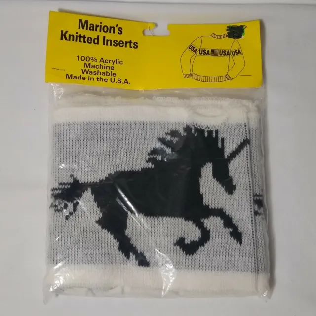 Marions Knitted Sweater Insert Unicorn #310 New In Package Vintage