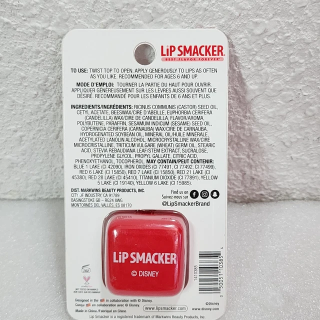 Lip Smacker Disney Minnie Mouse Cube Flavored Lip Balm, Clear, For Kids 3