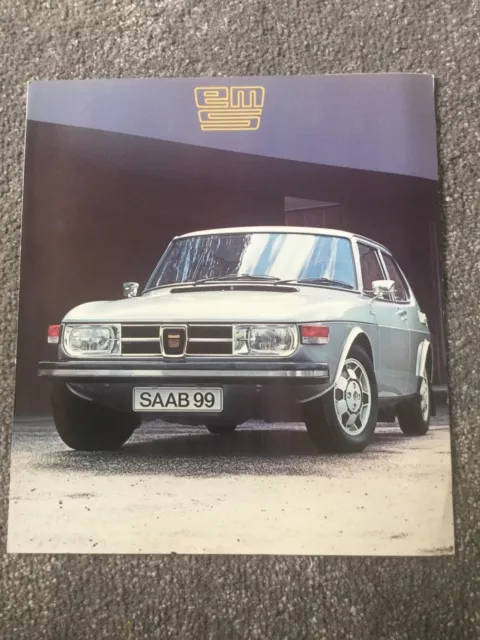 Saab 99 EMS 2.0 Saloon 1973 Original UK Sales Brochure Pub. No. IN 19320