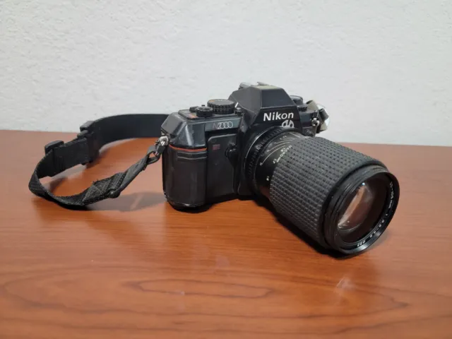 NIKON N2000 SLR Film Camera w/ 35-105 mm Lens & Strap - UNTESTED, READ!