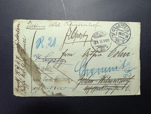Field Post 1916 Wanderers to Berlin-Leipzig from Serbia XI Army
