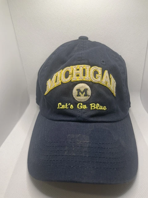 University of Michigan Hat Cap Let's Go Blue U of M Baseball Cotton Adjustable