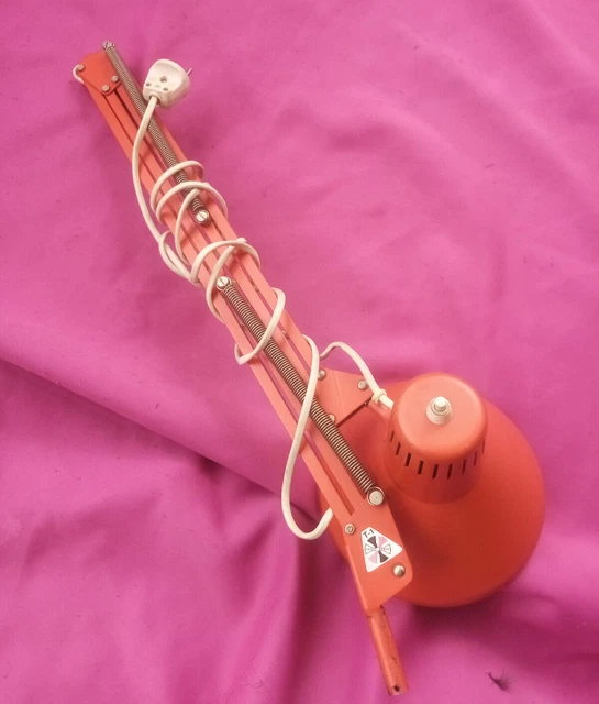 TWIST & TWIST T1 LAMPE Architecte BUREAU vintage Articulee orange 1960 Desk Lamp