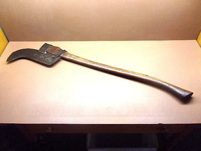 Vintage Blacksmith Forged Brush Hook Axe 39 1/2" Overall Length VERY COOL PIECE! 2