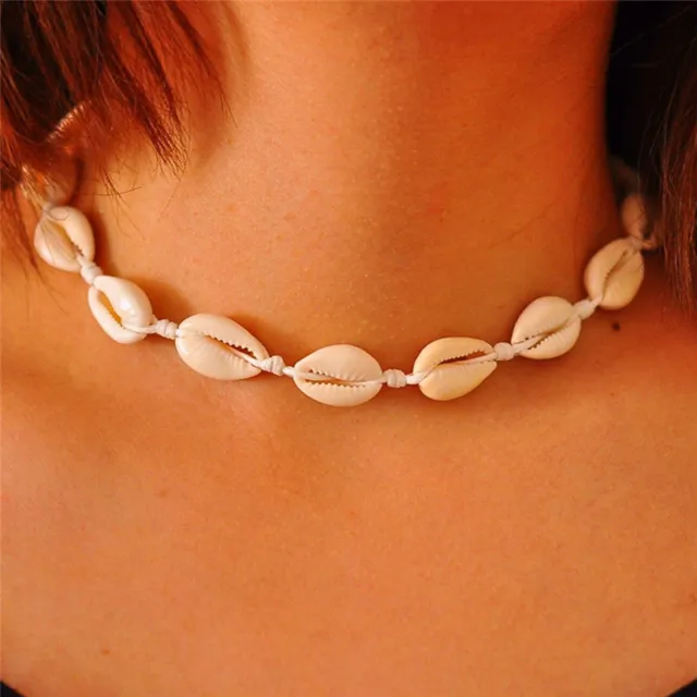 Stylish Beach Bohemian Sea Shell Pendant Chain Choker Necklace Women Jewelry&AW