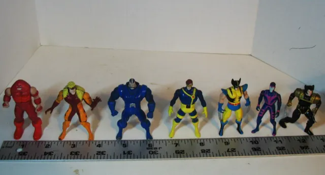 Vintage Toy Biz 1994 Lot 7 Die-Cast Metal Action Figures X-Men Steel Mutants
