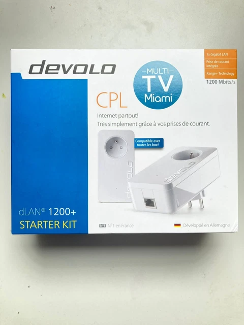 3 CPL DEVLOO dLAN -1200 -avec3 Câbles RJ45,Port Rapide EUR 39,99 - FR