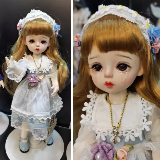 Bambola 1/6 BJD 30 cm mini bambole ragazza che piange con set completo abiti assemblati giocattoli