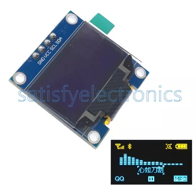 0.96" Yellow &Blue I2C IIC 128X64 OLED Serial LCD LED Display Module for Arduino