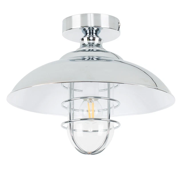 MiniSun Deckenleuchte - Modernes Chrom Fischer Design halb bündig 4W LED Glühbirne A +