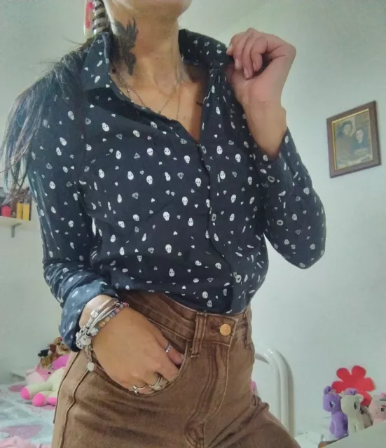 Camicia con teschi hot sale