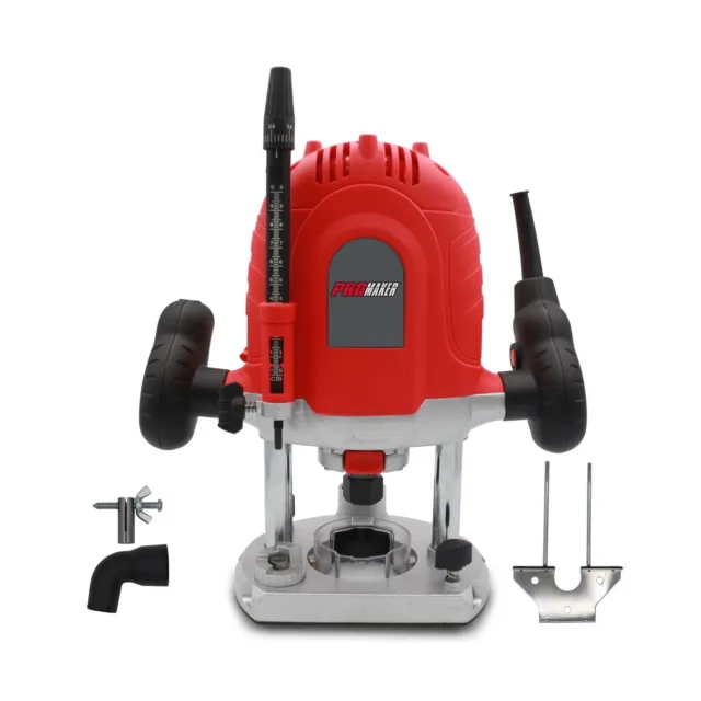 Promaker Plunge Router 2.7 HP with Edge guide and accesories, Variable speed,...