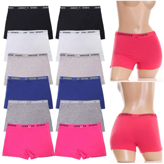 6 Sports Yoga Workout Womens SOFT Boxers Shorts Underwear Ann Daine #3159X