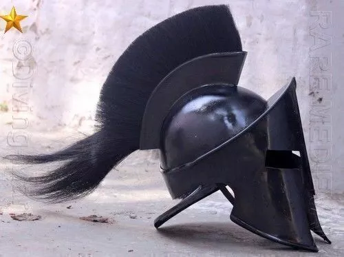 Spartan 300 helmet King Leonidas Helmet with black plume Armor Helmet..