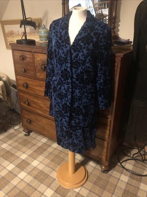 VINTAGE Dalkeith Aline Gonna bordeaux taglia 12 Puro Nuova Lana Faux Wrap Formale 