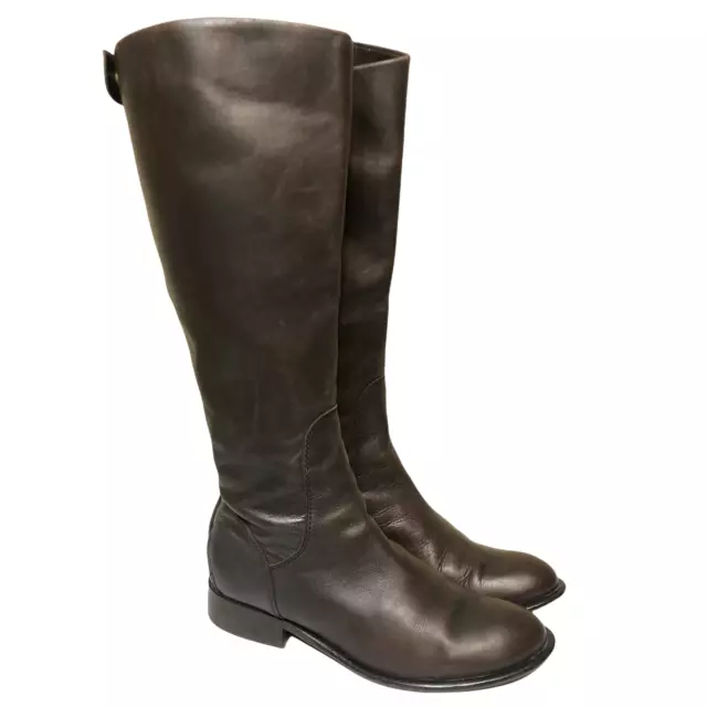 Franco Sarto Brown Leather Riding Boots Womens 7.5 M Tall Boot Equestrian Horse