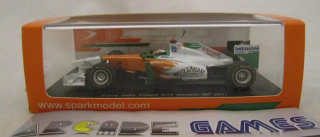 S3025 1/43 Force India VJM04 N°15 Monaco GP 2011 P. Di Resta Signé