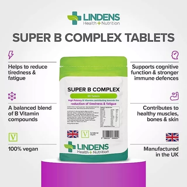 Super Vitamin B Complex plus Vitamin C -energy/metabolism - 90 tablets 3