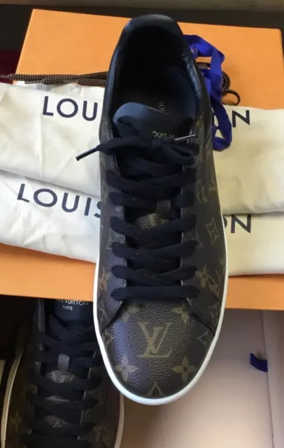 🔥Louis Vuitton🔥Brown Monogram Embossed Leather Lace Up Sneakers (GO 0058)