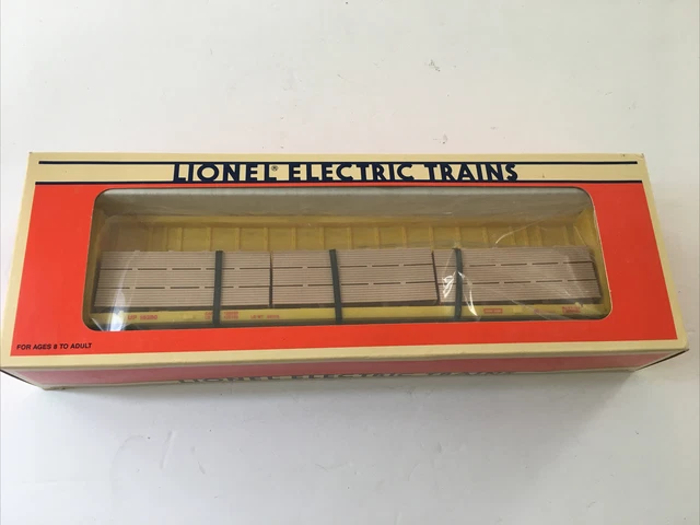LIONEL 6-16380 CENTER I-BEAM FLAT CAR with Lumber Load "Union Pacific" Vtg LNIB
