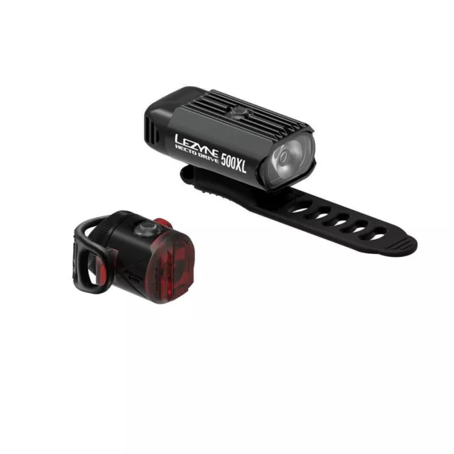 Lezyne Hecto Drive 500XL Front & Femto Hecklicht Paar schwarze Straße - MTB - Kies