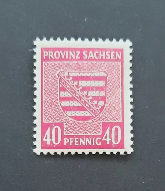 SBZ Provinz Sachsen Wappen Wz Stufen fallend Mi. 84 Xa gp **, Beschreibung lesen
