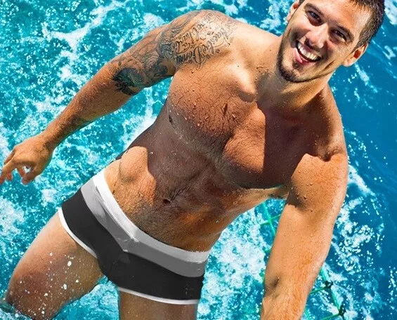 Aussiebum Swimsuit Trunks Square Cut Shorts Retro Sexy Size XS S M L XL