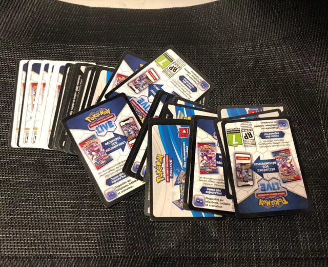 Lot De 100 Cartes Codes Online Pokémon Toutes Séries tcg Coffrets Etb Booster