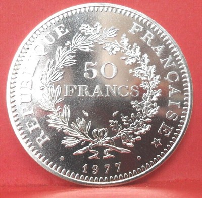 50 francs Hercule 1977 ARGENT FDC ancienne pièce monnaie France N54466 