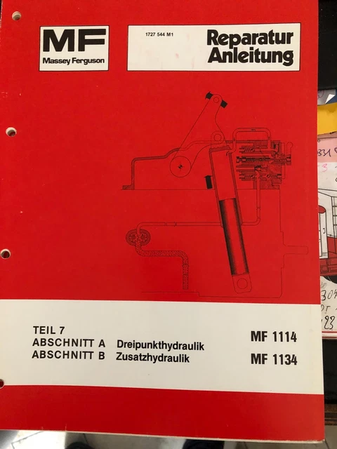MASSEY FERGUSON MF1114 MF 1134 Reparatur Anleitung Original Unbenutzt ...