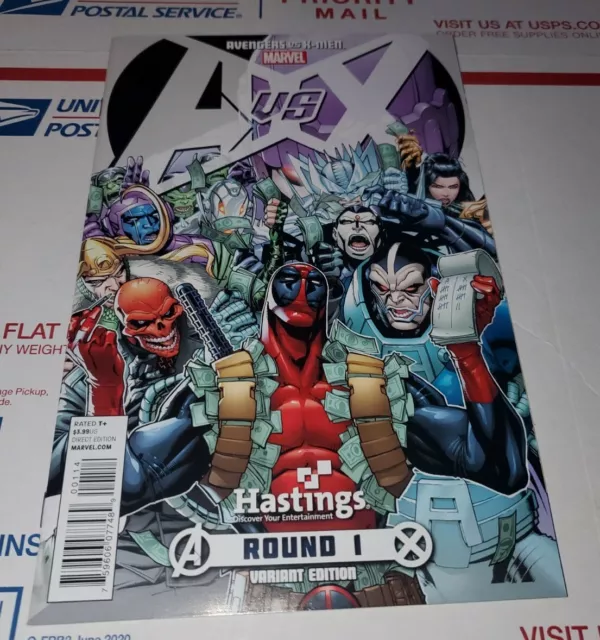 Avengers Vs X-Men #1 Hastings Variant Low Print Deadpool Cover Marvel Nm+