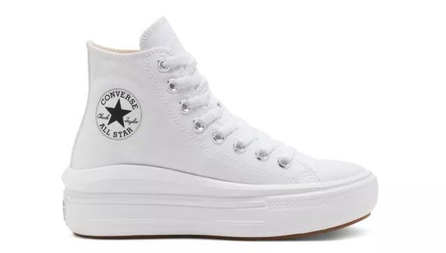 SCARPE CONVERSE CHUCK TAYLOR ALL STAR MOVE 568498c BIANCO PLATFORM ZEPPA