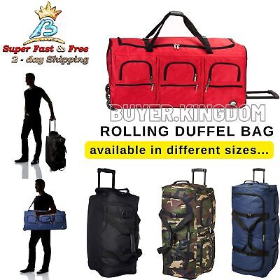Duffel Bag Rolling Wheeled Travel Luggage Suitcase Trolley Bag Outdoor Upright