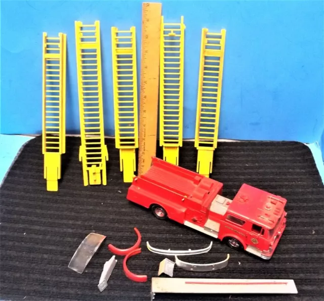 Vintage Toy Model Fire Truck Ladders