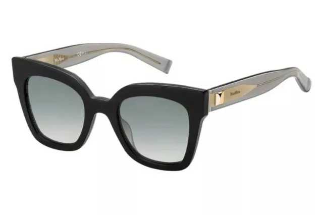 Max Mara Lunettes de Soleil Femme Prism VI Noir Grand Noir Or