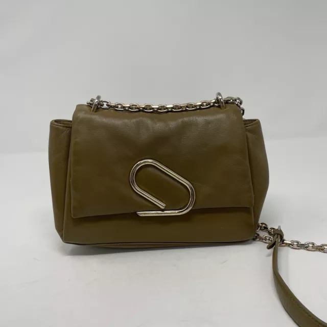 PHILLIP LIM Leather Shoulder Bag Olive Alix Soft Leather Chain Strap Crossbody