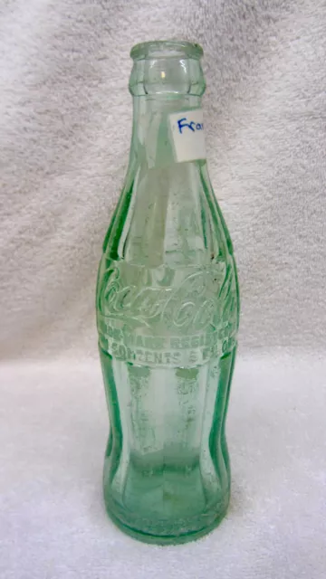 Vintage Coca Cola Hobbleskirt FRANKFORT IND US Patent Soda Bottle 6 fl oz Coke