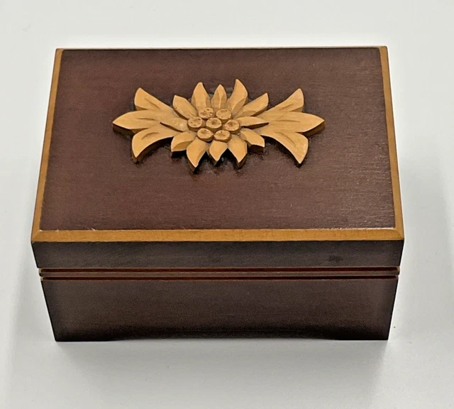 REUGE VTG Hand Carved Wood Music Box Switzerland 