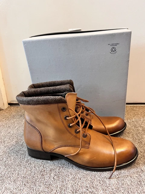 Womens tan leather sales ankle boots uk