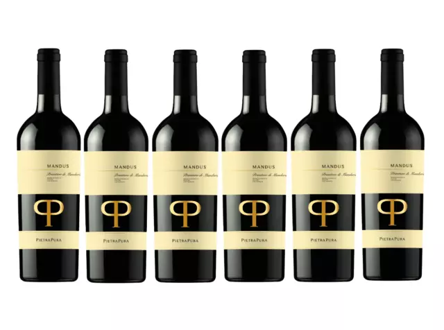 (6 x 0.75l) Pietra Pura Mandus Primitivo di Manduria • Rotwein • Italien • 2022