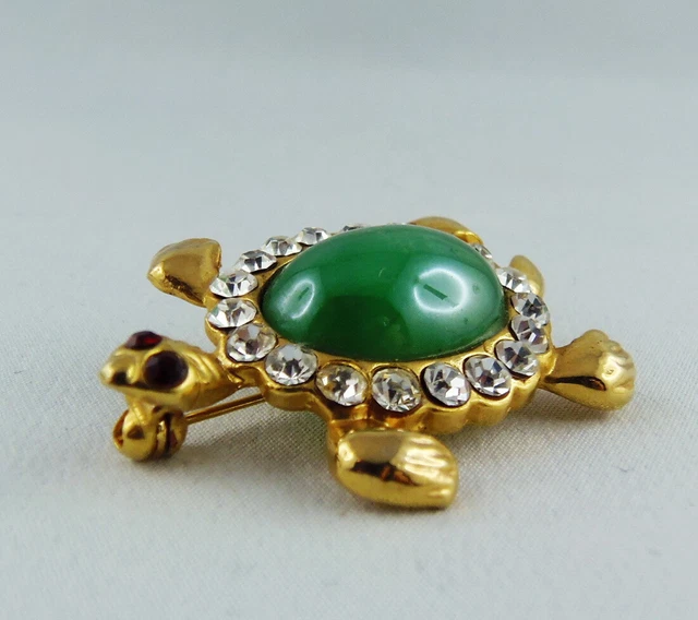 Épinglette ancienne des années 1920 en argent sterling avec cabochon bleu et strass transparents - Canada