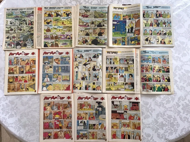 Lot De 65 Magazines Le Pèlerin Des Années 1956-58 – Illustrations PAT, Apouf, Gervy – Collection Vintage