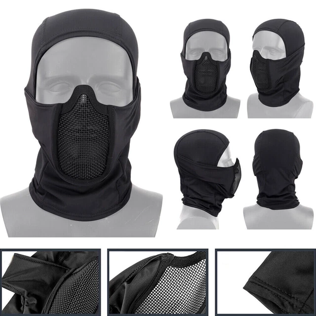 BALACLAVA TACTICAL AIRSOFT Full Face Protective Mask Hood Steel Metal