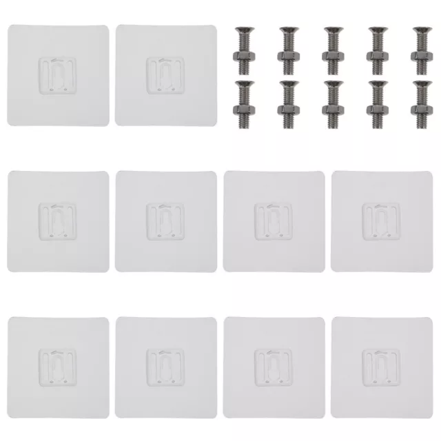 10 pegatinas de acero inoxidable sin rastro colgantes de metal para uñas de pared